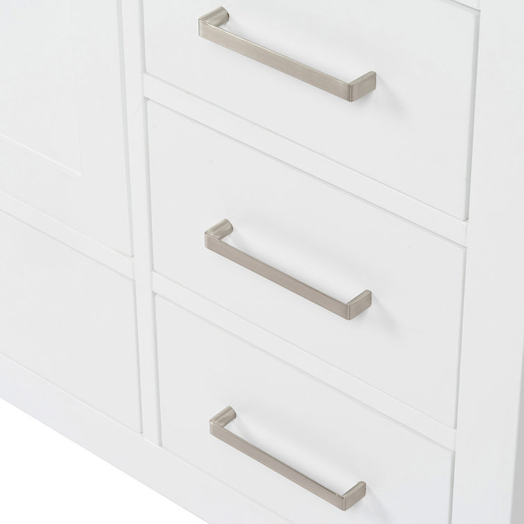 Cambridge 54" White Solid Wood Single Vanity Cabinet