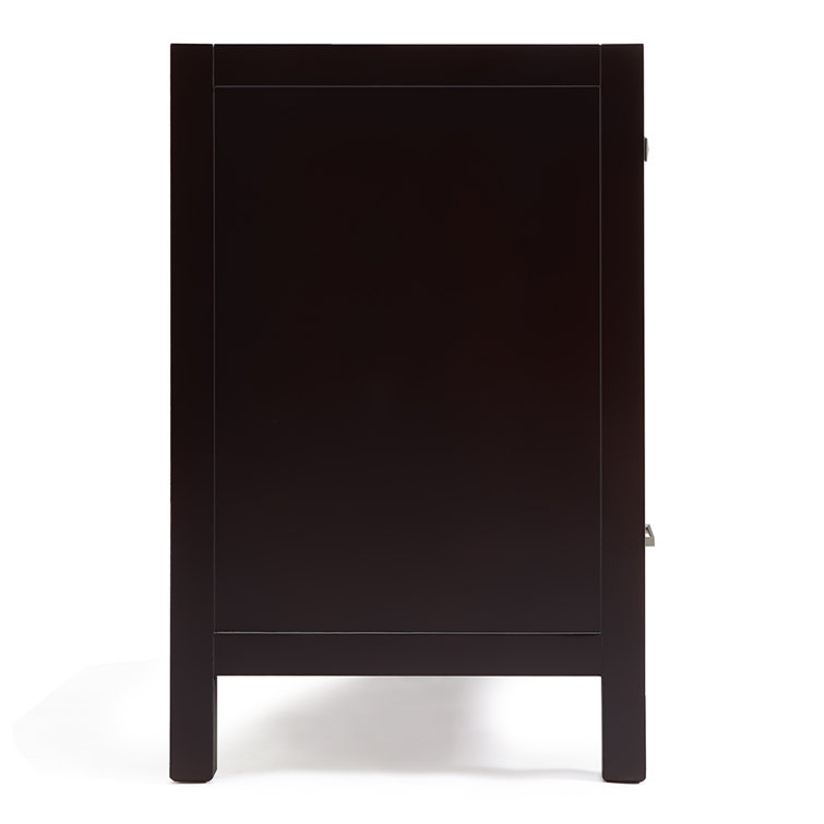 Cambridge Espresso 60" Double Vanity Cabinet with Nickel Hardware