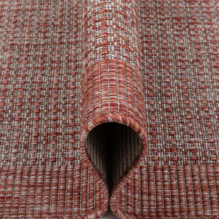 Coral Breeze 9' x 12' Synthetic Rectangular Easy-Care Outdoor Rug