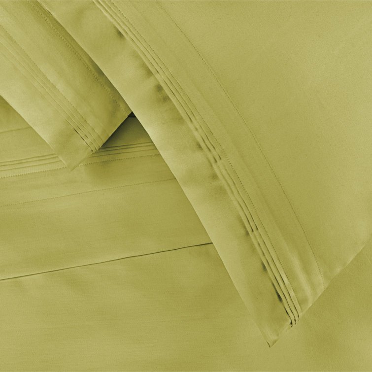 Olive Green Twin XL Egyptian Cotton Deep Pocket Sheet Set