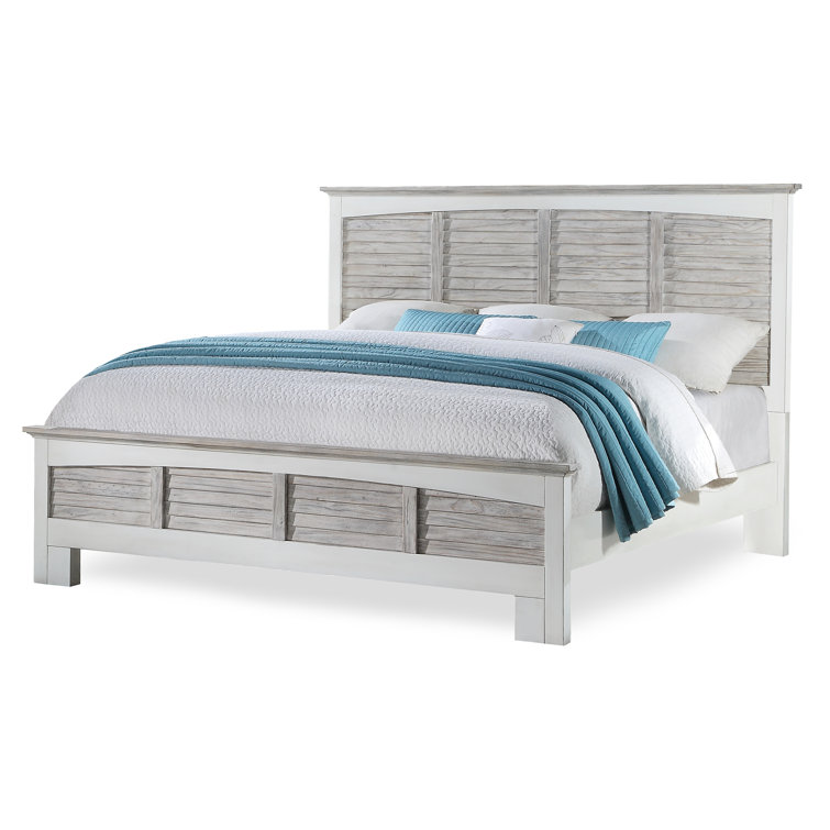 Distressed Solid Wood Queen Headboard with Eco-Friendly Finish