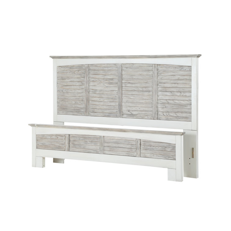 Distressed Solid Wood Queen Headboard with Eco-Friendly Finish