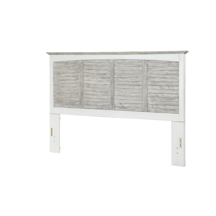 Distressed Solid Wood Queen Headboard with Eco-Friendly Finish