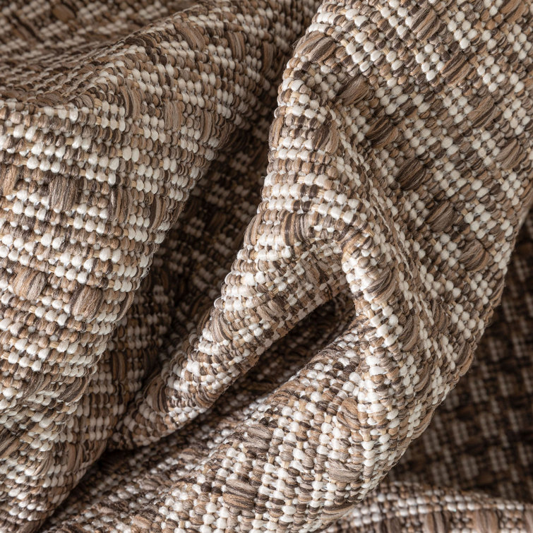 Ivory Synthetic Flat Woven 8' x 10' Indoor/Outdoor Rug