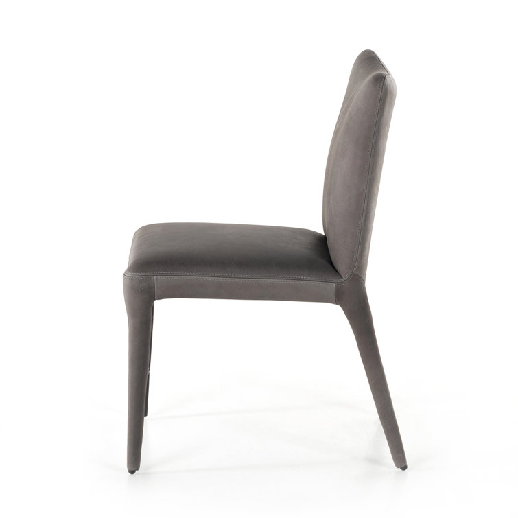 Heritage Graphite Upholstered Linen Side Chair