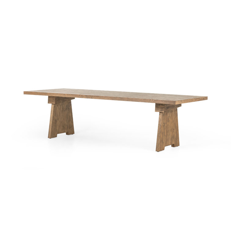 Darnell Light Oak Rectangular Farmhouse Dining Table