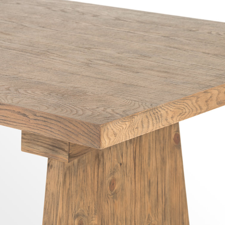 Darnell Light Oak Rectangular Farmhouse Dining Table