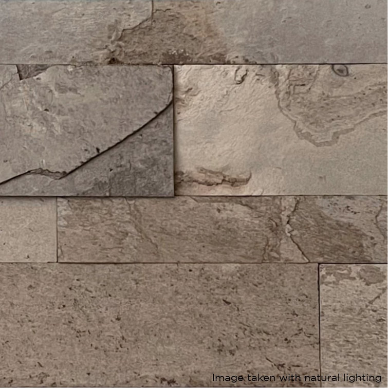 6'' x 24'' Stone Brown Peel and Stick Mosaic Tile