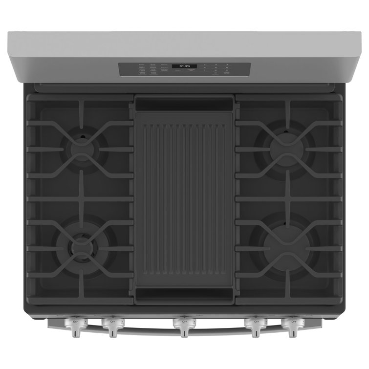 GE Profile 30" Stainless Steel Smart Gas Range with Griddle