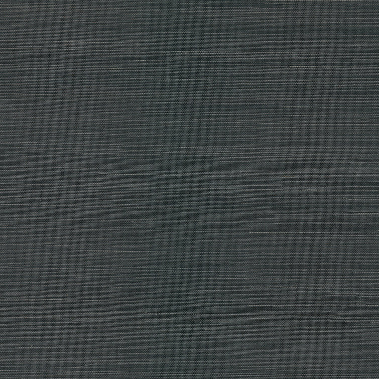 Charcoal Grey Sisal Grasscloth Non-Pasted Wallpaper Roll