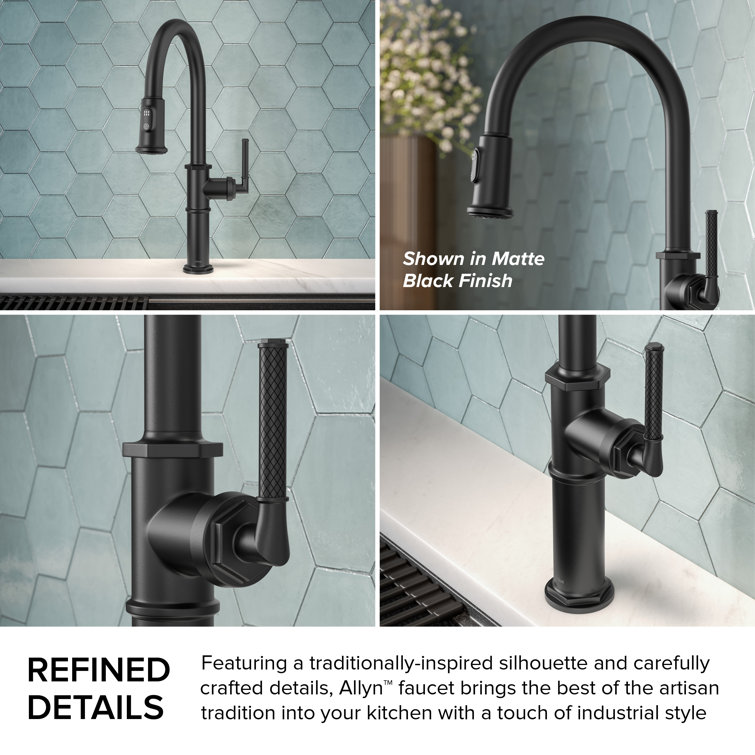 Spot-Free Stainless Steel Pull-Down Single Handle Kitchen Faucet