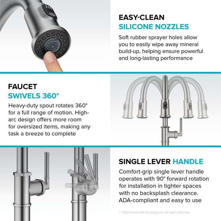Matte Black Brass Pull-Down Single Handle Kitchen Faucet