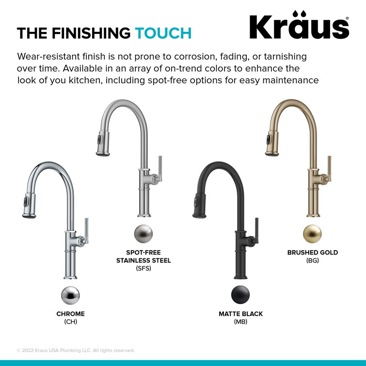 Matte Black Brass Pull-Down Single Handle Kitchen Faucet