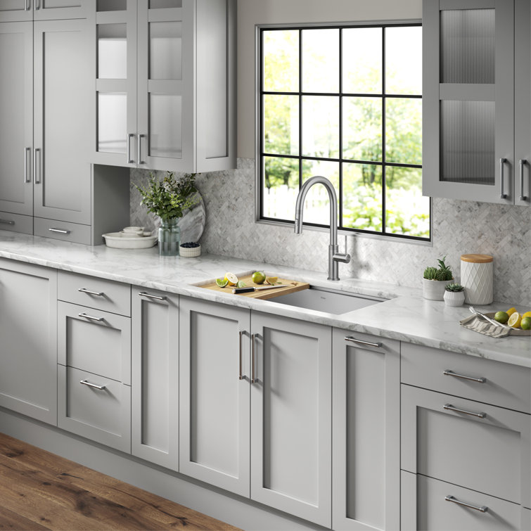 Spot-Free Stainless Steel High-Arc Kitchen Faucet with Pull-Down Spray