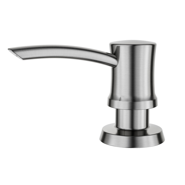 Stainless Steel Easy-Push Kitchen Soap and Lotion Dispenser