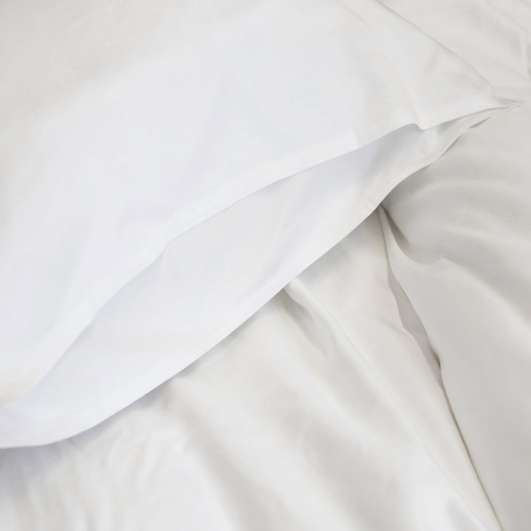 White Bamboo Twin Duvet Cover Set with Sham