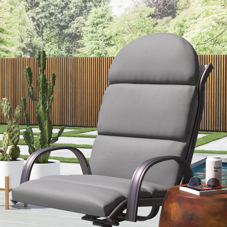 Pebble Grey Recycled Fabric Adirondack Chair Cushion