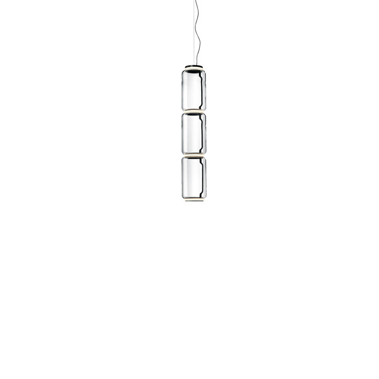 Small Black Glass LED Pendant Light