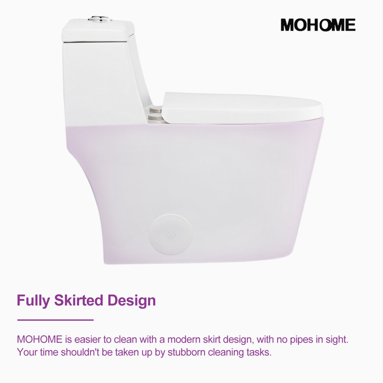 Greta White Elongated One-Piece Dual Flush Toilet