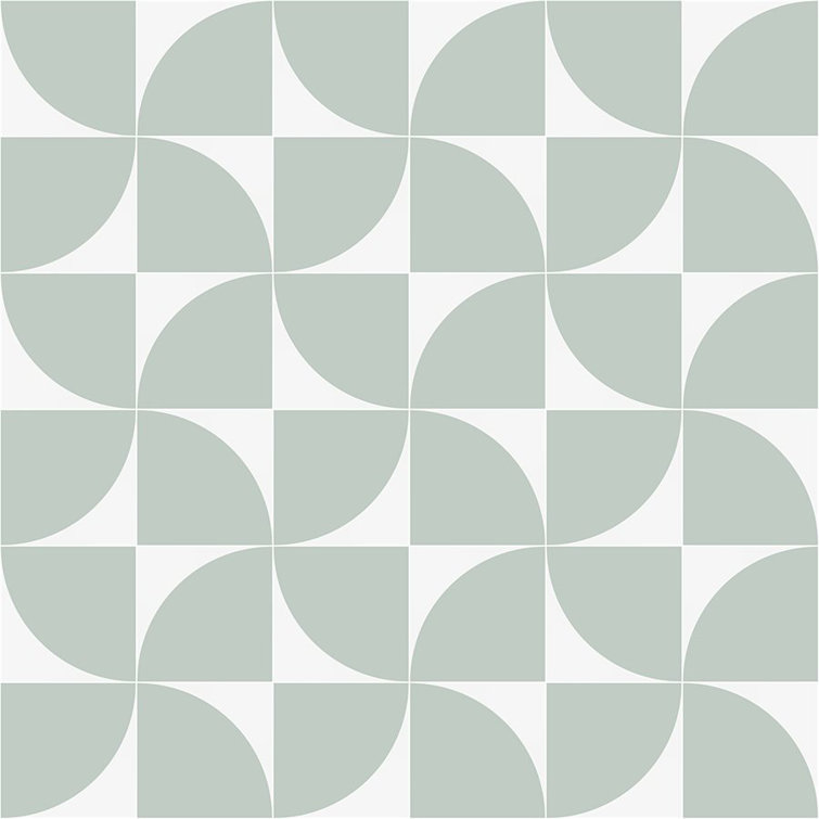 Tarin 8" x 8" Green Matte Porcelain Encaustic Tile