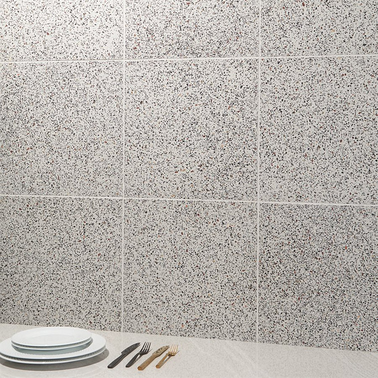 Tarboro Beige Polished Terrazzo 16" Square Floor and Wall Tile