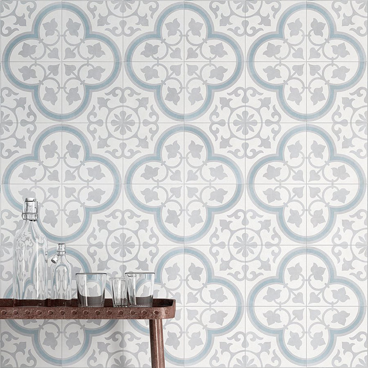 Agave 9" x 9" Multicolor Matte Porcelain Tile