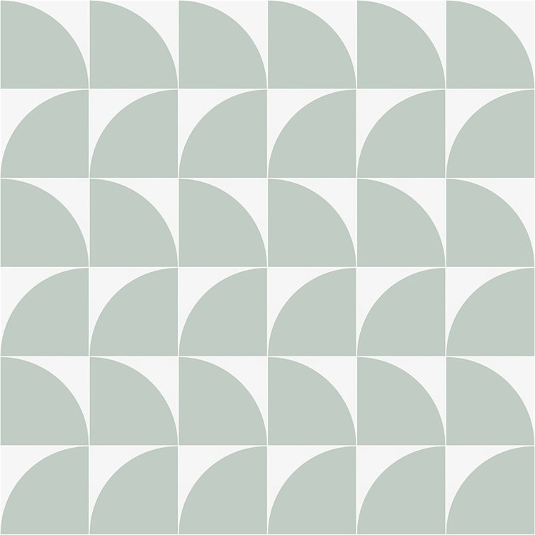 Tarin 8" x 8" Green Matte Porcelain Encaustic Tile