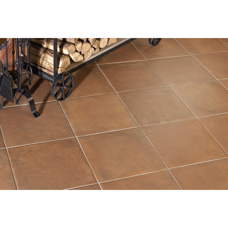 Large Sicilia Glossy Terracotta Porcelain Accent Tile
