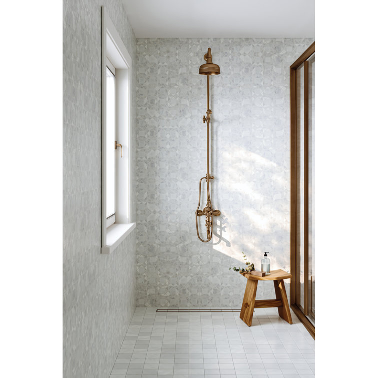 White Carrara Honed Marble Mosaic Sheet Tile 11.75'' x 11.75''