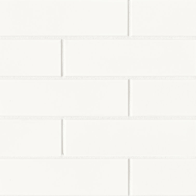 Milky Way Glossy White Rectangular Porcelain Wall & Floor Tile