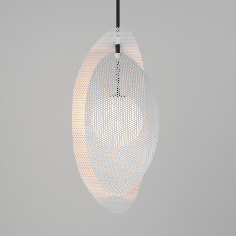 Matte White and Black Glass LED Mini Pendant Light