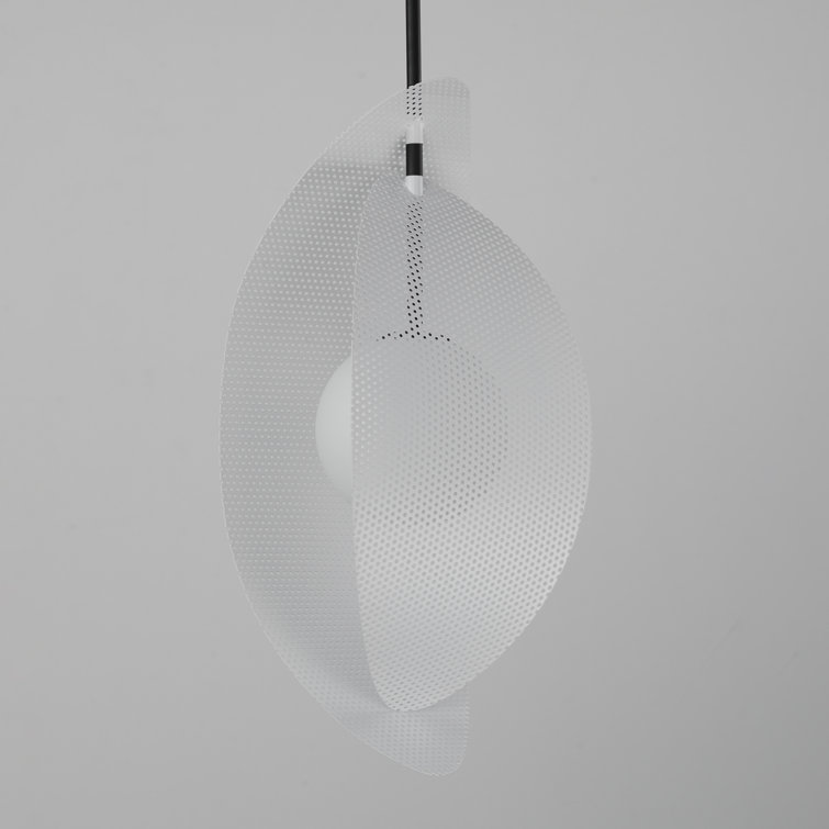 Matte White and Black Glass LED Mini Pendant Light