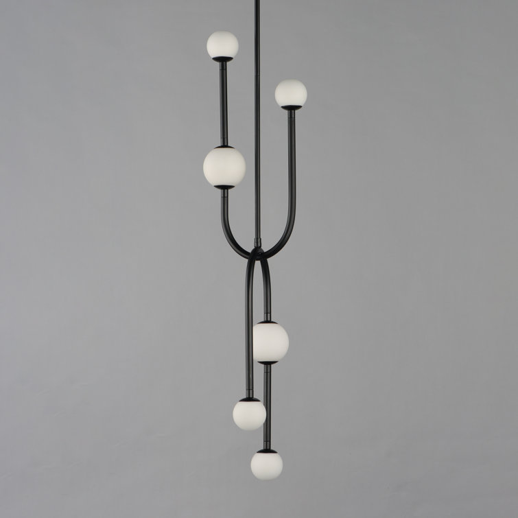 Alina Black Glass LED Multi-Light Pendant
