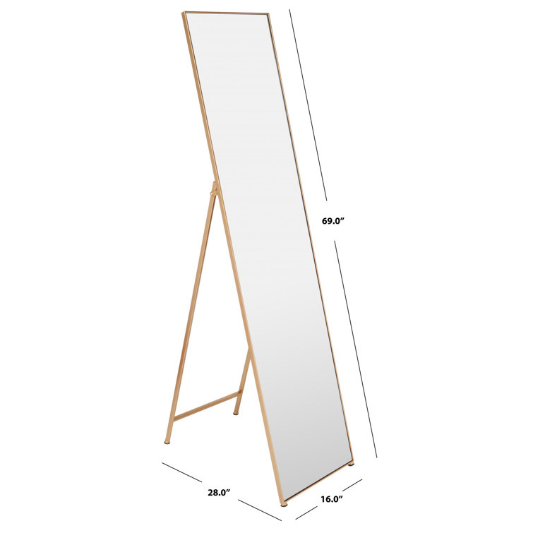 Wellen 28" x 69" Gold Framed Full-Length Mirror