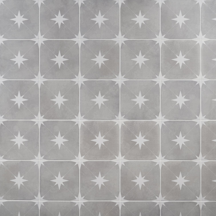 Polaris 9x9 Gray Matte Porcelain Floor and Wall Tile