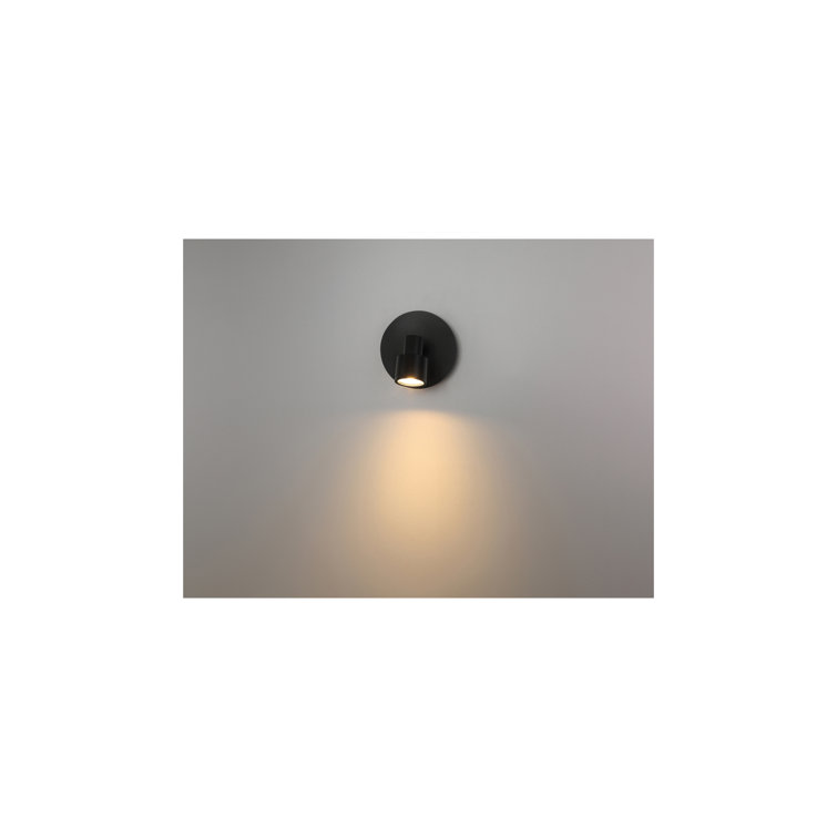 Lincoln Adjustable LED Flush Mount in Matte Black
