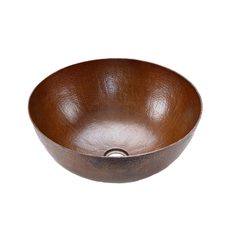 13" Hammered Copper Vessel Sink in Oil Rubbed Bronze