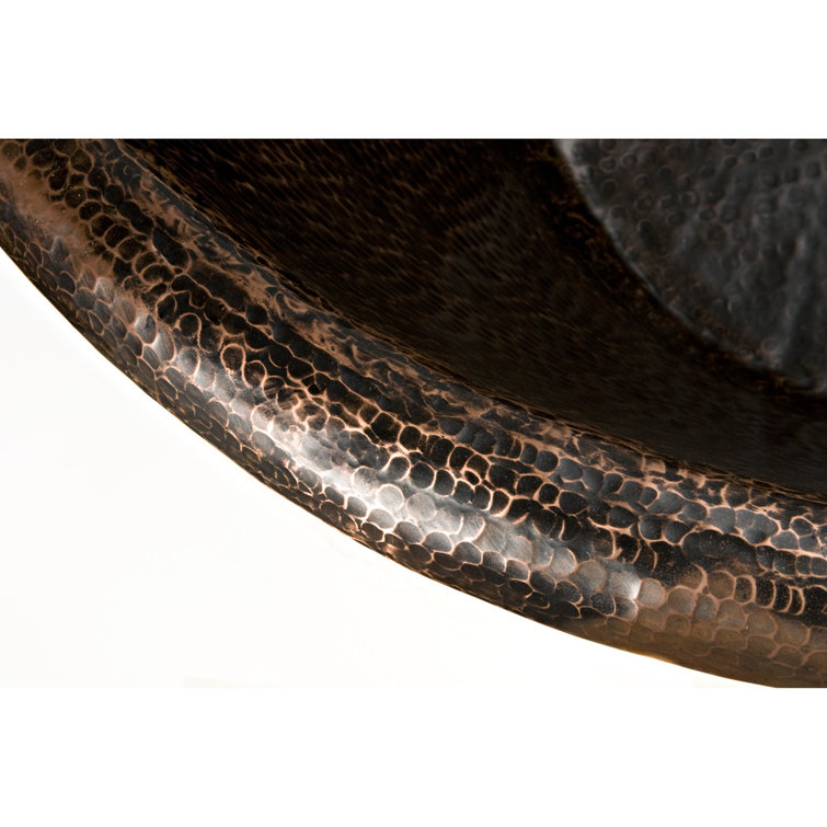 67" Oil Rubbed Bronze Hammered Copper Double Slipper Bathtub