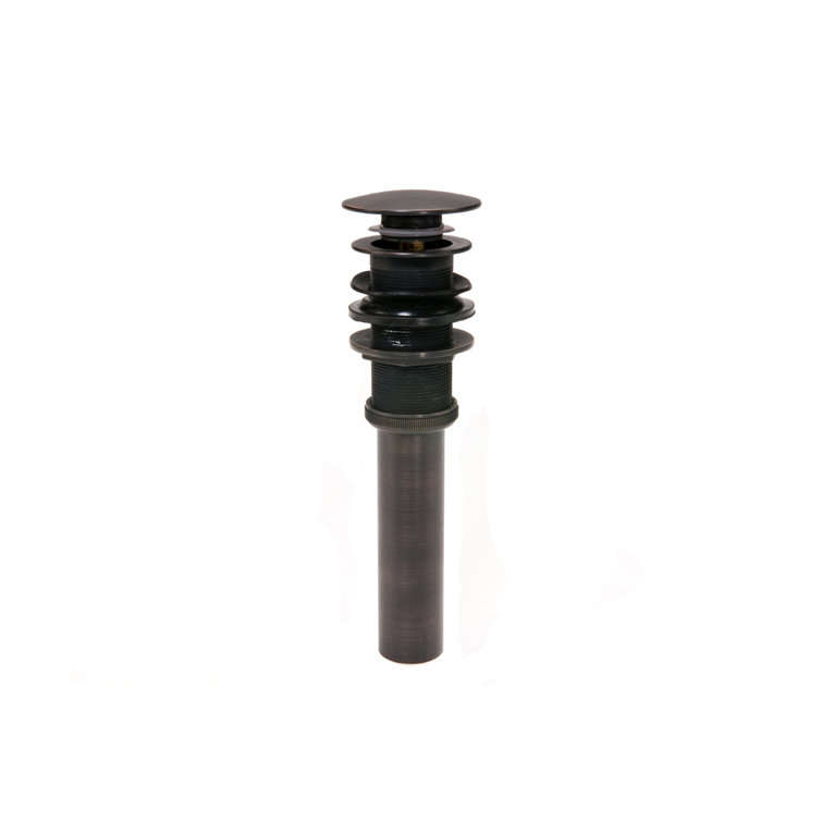 Oil Rubbed Bronze Brass Non-Overflow Bathroom Sink Drain