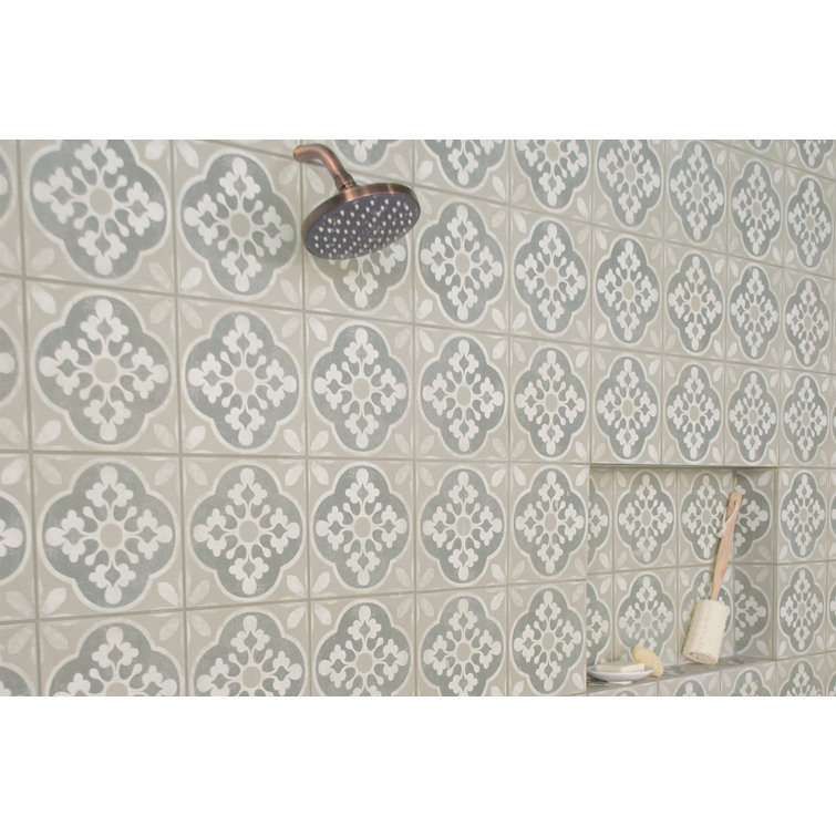 Enchante 8" x 8" Multicolor Matte Porcelain Tile
