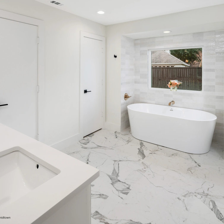 Cloe 2.5" x 8" White Ceramic Wall Tile