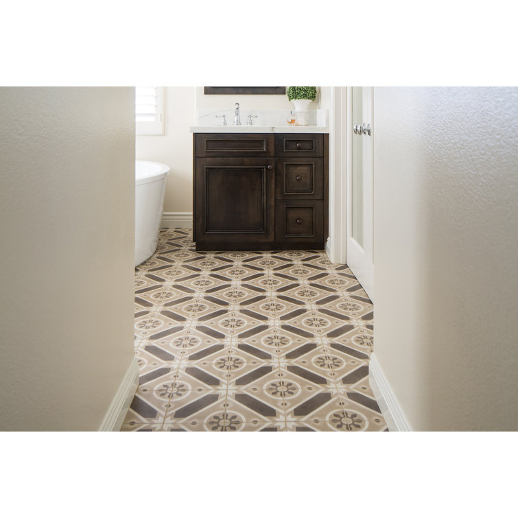 Enchante 8" x 8" Matte Multicolor Porcelain Decorative Tile