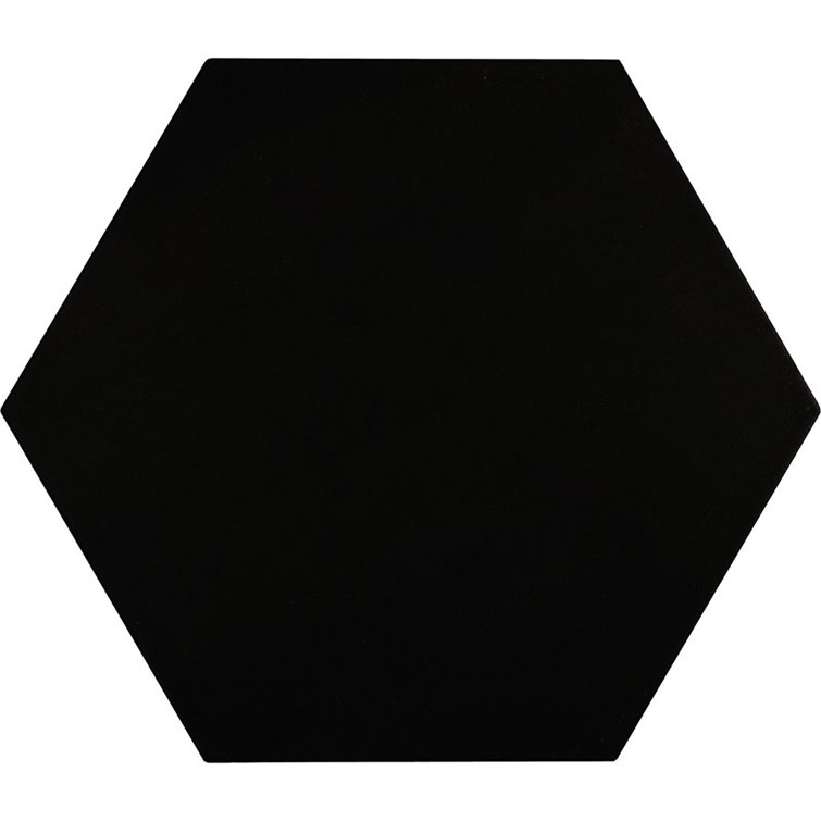 Eclipse Black Matte Porcelain Hexagon Floor and Wall Tile