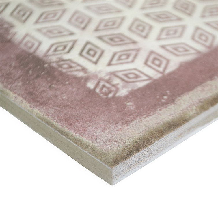 Coronado 8" x 8" Matte Pink Porcelain Wall & Floor Tile