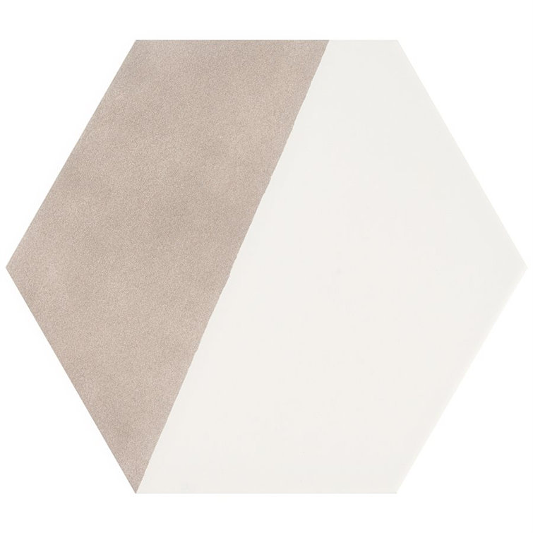 GeoHex Burst 8" Hexagon Matte Porcelain Floor and Wall Tile
