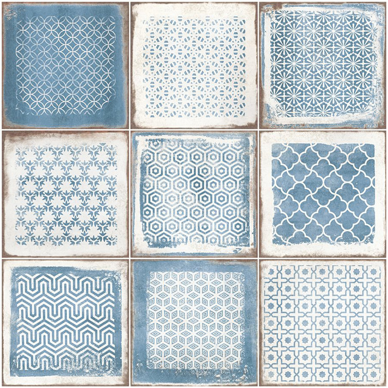 Coronado 8" x 8" Blue Matte Porcelain Wall and Floor Tile