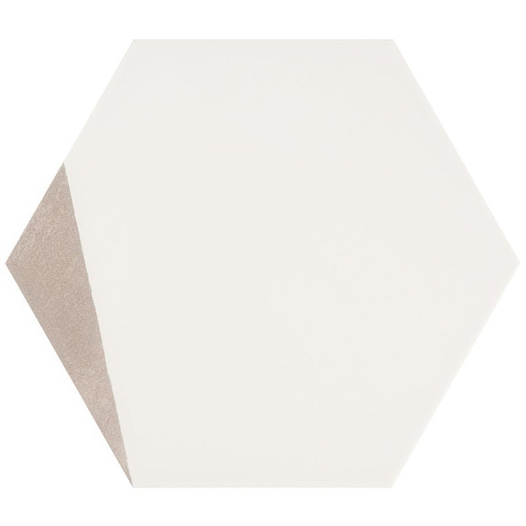 GeoHex Burst 8" Hexagon Matte Porcelain Floor and Wall Tile