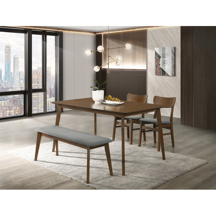 CoSoTower Modern Upholstered Grey Ladder Back Dining Chair