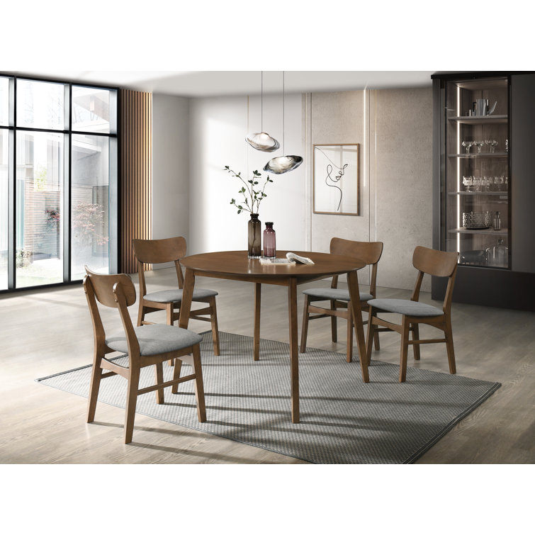 CoSoTower Modern Upholstered Grey Ladder Back Dining Chair