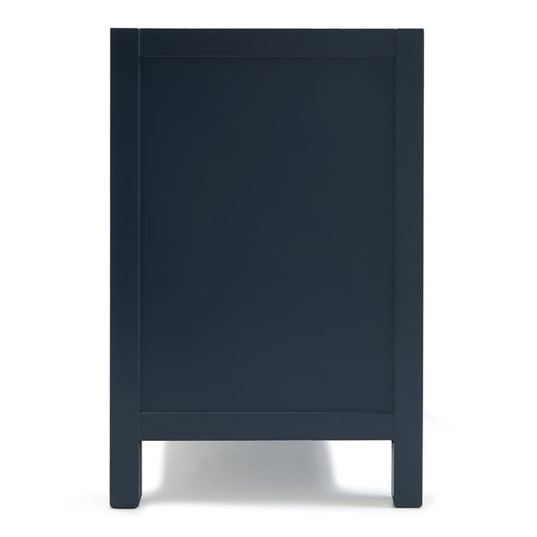 Midnight Blue 60" Solid Wood Freestanding Vanity Cabinet